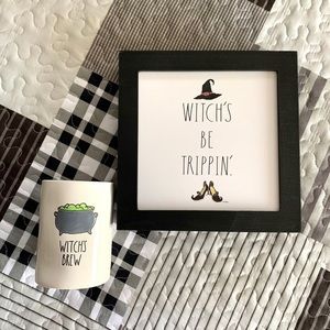 Rae Dunn Halloween Witch Candle & Sign
